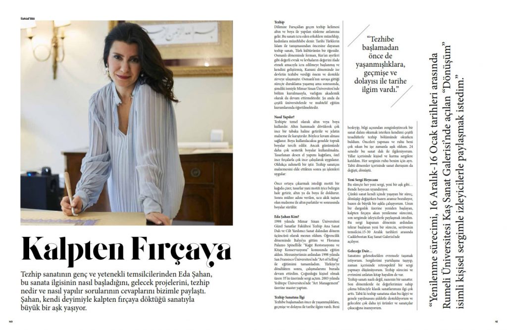 Eda Şahan sergi açılışında